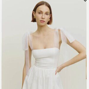 Reformation | Enza Tie Strap Bubble Hem Mini Dress | Size 12